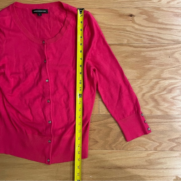 Express Pink Button Up Sweater Cardigan Top, Jewel Buttons, Size Medium - Picture 15 of 16